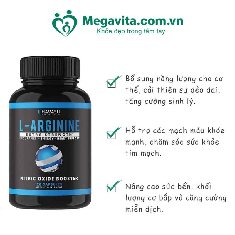 Viên Uống Tăng Cường Sinh Lý Havasu Nutrition L Arginine 120 Viên