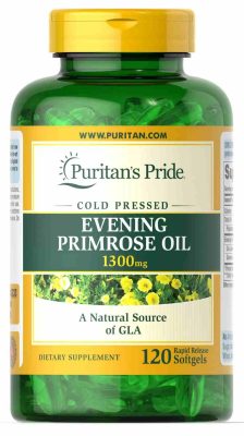 Viên Uống Tinh Dầu Hoa Anh Thảo Puritan's Pride Evening Primrose Oil 1300mg With GLA 120 Viên
