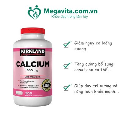 Công dụng Kirkland Signature Calcium With Vitamin D3