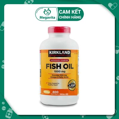 Viên Uống Bổ Sung Cho Trí Não Tim Mạch Omega-3 Fish Oil Kirkland Signature 400 Viên