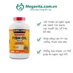 Công dụng Viên Uống Bổ Sung Cho Trí Não Tim Mạch Omega-3 Fish Oil Kirkland Signature 400 Viên