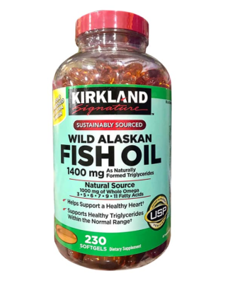 Dầu Cá Chất Lượng Cao Cấp, Đảm Bảo An Toàn Tuyệt Đối Cho Sức Khỏe Kirkland Wild Alaskan Fish Oil 1400mg 230 Viên