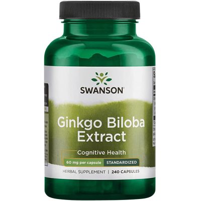 Viên uống bổ não và tăng cường trí nhớ Swanson Ginkgo Biloba 24% 240 viên
