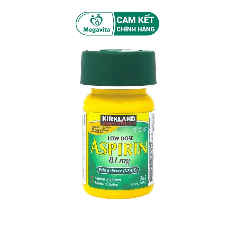 Viên Uống Giảm Nhanh Triệu Chứng Đau Đầu Kirkland Low Dose Aspirin 81mg 365 Viên
