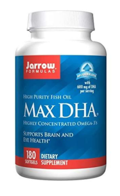 Jarrow Formulas Max DHA Tăng Cường Trí Nhớ Bổ Mắt Và Não Cung Cấp DHA 180 Viên 