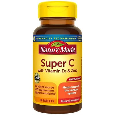 Nature Made Super C With Vitamin D3 & Zinc Tăng Cường Hệ Miễn Dịch Của Mỹ 70 Viên