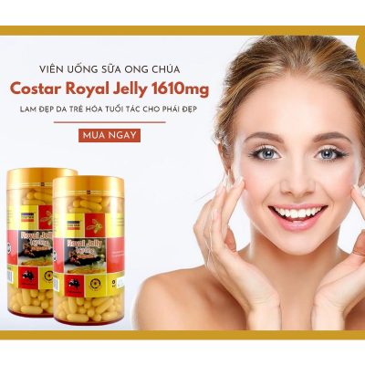 Công dụng Sữa Ong Chúa Royal Jelly Costar 1610mg – bồi bổ sức khỏe, làm đẹp da, tăng cường sinh lực, 365 viên