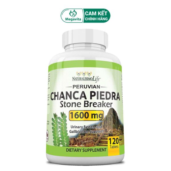 Viên Uống Hỗ Trợ Giảm Sỏi Thận Sỏi Túi Mật Chanca Piedra Stone Breaker 1600mg 120 Viên