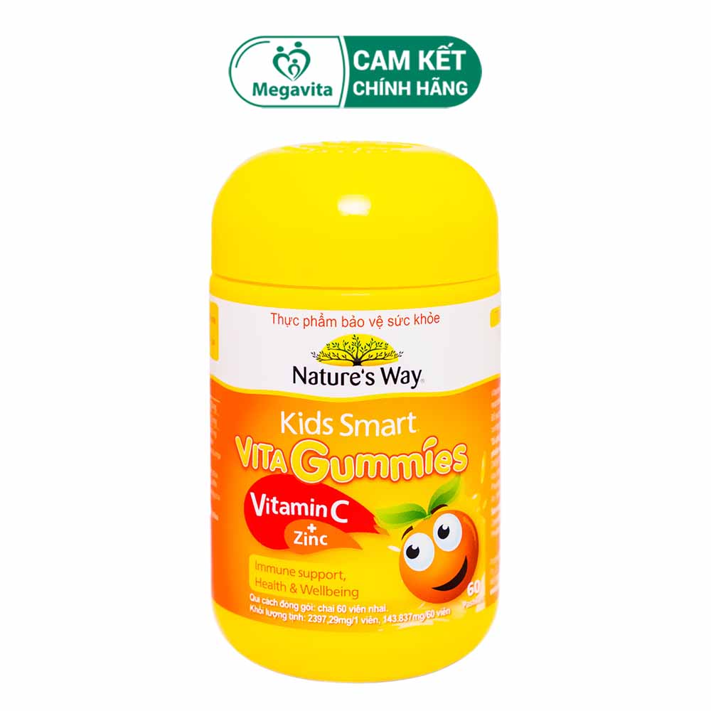 Kẹo Dẻo Bổ Sung Vitamin C Và Kẽm Cho Bé Kids Smart Vita Gummies Vitamin C And Zinc 60 Viên