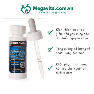 Công dụng Dung Dịch Mọc Tóc Chống Rụng Tóc Và Hói Đầu Cho Nam Giới Kirkland Minoxidil 5% Của Mỹ