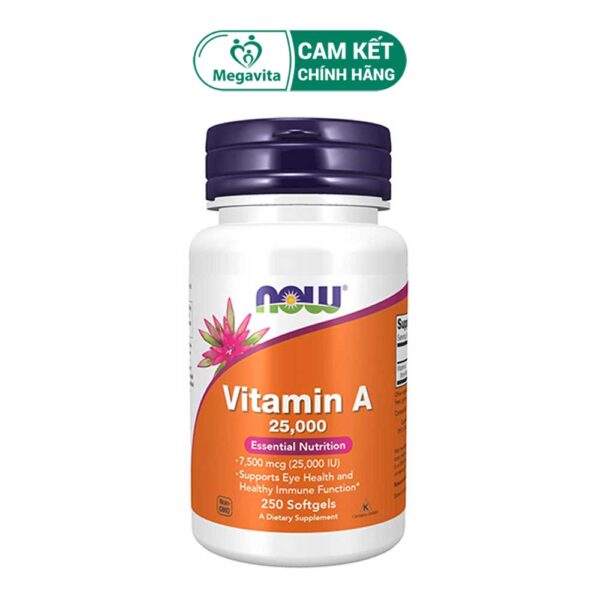 Now Vitamin A 25,000 IU Viên Uống Bổ Sung Vitamin 250 Viên