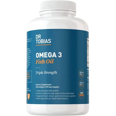 Viên Dầu Cá Dr.Tobias Omega 3 Fish Oil Triple Strength Của Mỹ 180 Viên