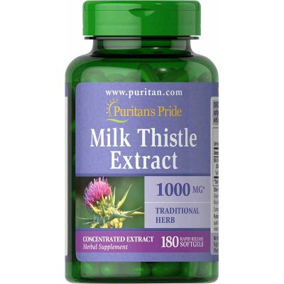 Viên Uống Giải Độc Gan Puritan's Pride Milk Thistle Extract 1000mg 180 Viên