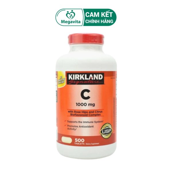 Viên Uống Bổ Sung Vitamin C Kirkland Signature Vitamin C 1000mg 500 Viên