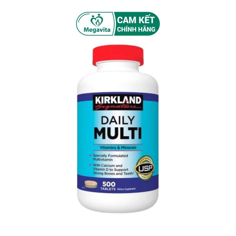 Viên Uống Bổ Sung Vitamin Tổng Hợp Kirkland Daily Multi Multivitamin 500 Viên