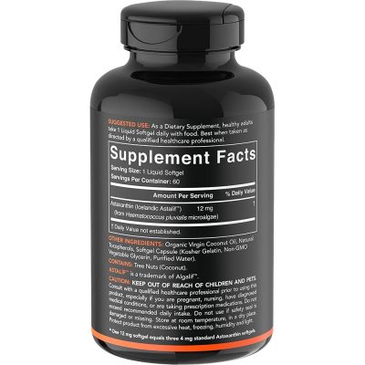 Viên Uống Chống Oxy Hóa Sports Research Triple Strength Astaxanthin 12mg 60 Viên