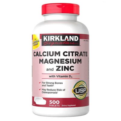 Kirkland Calcium Citrate Magnesium and Zinc 500 viên