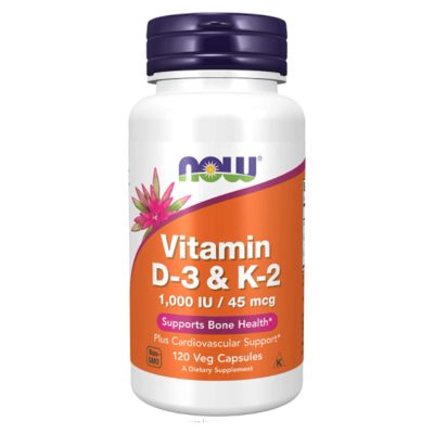 Now Vitamin D3 K2 1000IU 45mcg
