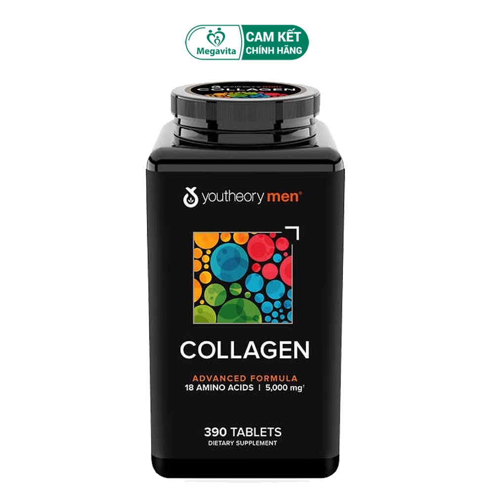 Viên Uống Bổ Sung Collagen Cho Nam Youtheory Men Collagen Advanced Formula 390 Viên