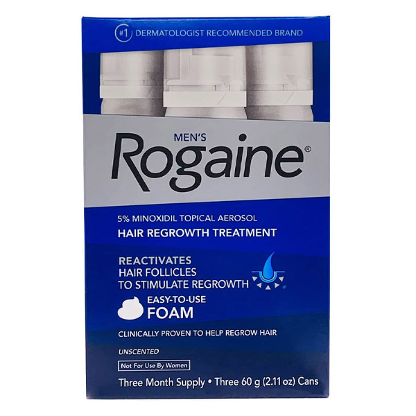 Rogaine 5 Minoxidil Extra Strength Thuốc mọc tóc cho Nam sét 3 chai