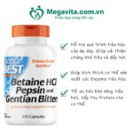 Doctor’s Best Betaine HCl, Pepsin And Gentian Bitters 120 Viên