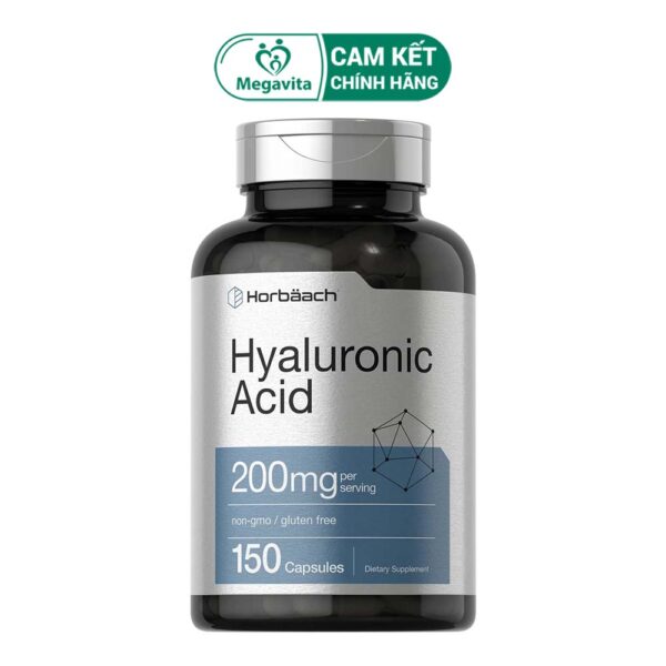 Horbaach Hyaluronic Acid 200mg Hỗ Trợ Dưỡng Ẩm Cho Khớp Và Da 150 Viên