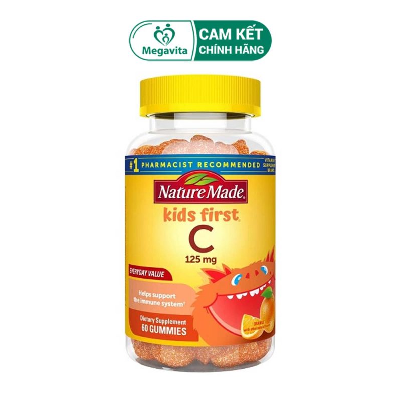 Nature Made Kids First Vitamin C 125mg Kẹo Dẻo Cho Bé 60 Viên