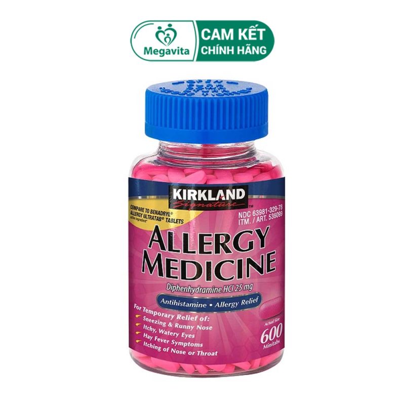 Viên Uống Chống Dị Ứng Kirkland Signature Allergy Medicine 25mg