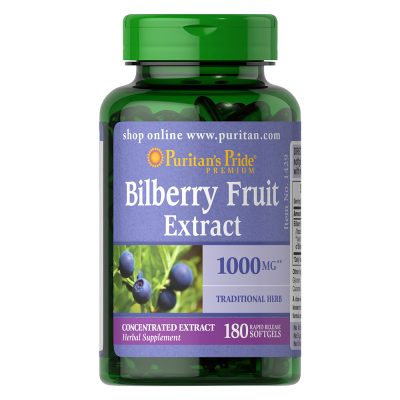 Puritan's Pride Bilberry Extract 1000mg 180 Viên