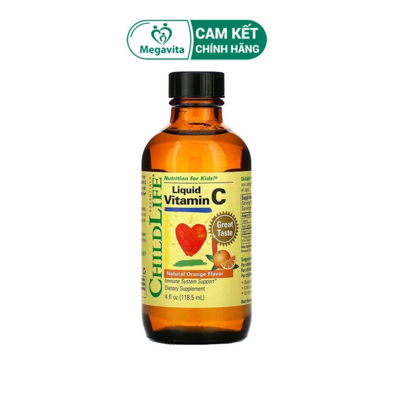 Siro Tăng Cường Sức Đề Kháng Cho Bé ChildLife Liquid Vitamin C 118.5ml