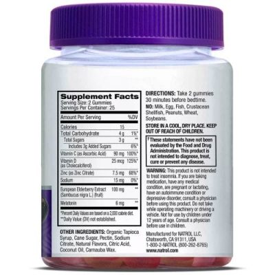 Natrol Sleep Immune Health Gummies Melatonin 6mg 50 Viên
