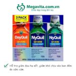 Siro Vicks DayQuil & NyQuil Cold & Flu Severe 1 Day + 2 Night Original Flavor 3 Chai x 354ml Giảm Đau Hạ Sốt