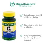 Viên Uống Spring Valley Vitamin D3 50mcg 2000IU 200 Viên Bổ Sung Vitamin D3.