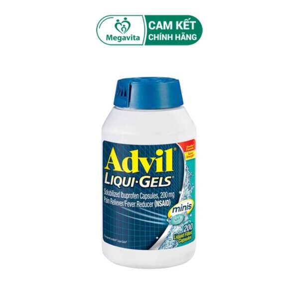 Viên uống Advil Liqui Gels Minis 200mg 200 viên giảm đau hạ sốt