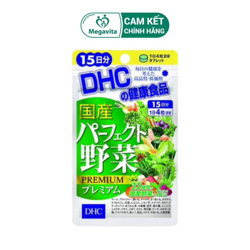 Viên Uống Bổ Sung Rau Củ DHC Perfect Vegetable Premium Japanese Harvest 15 Ngày 60 Viên
