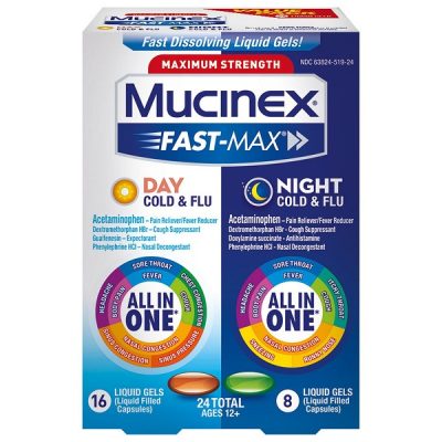 Tên sản phẩm: Viên Uống Mucinex Fast-Max Maximum Strength Day & Night 24 Viên.