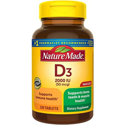 Viên Uống Nature Made Vitamin D3 2000IU 50mcg 220 Viên.