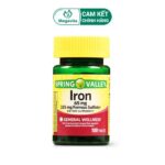 Viên Uống Spring Valley Iron 65mg 100 Viên Bổ Sung Sắt