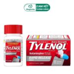 Viên Uống Tylenol Rapid Release Acetaminophen 500mg 50 Viên Giảm Đau Hạ Sốt