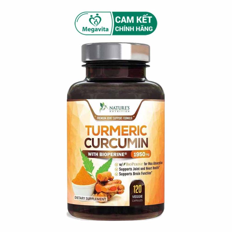 Tinh Chất Nghệ Nature’S Nutrition Turmeric Curcumin 1950mg 120 Viên