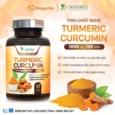 Tinh Chất Nghệ Nature’S Nutrition Turmeric Curcumin 1950mg 120 Viên
