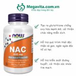 Viên Uống Now NAC (N-Acetyl Cysteine) 600 mg with Selenium & Molybdenum 100 Viên
