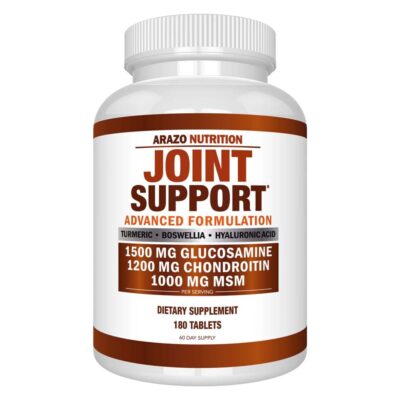 Viên Uống Hỗ Trợ Xương Khớp Arazo Nutrition Joint Support Glucosamine Chondroitin MSM 180 Viên