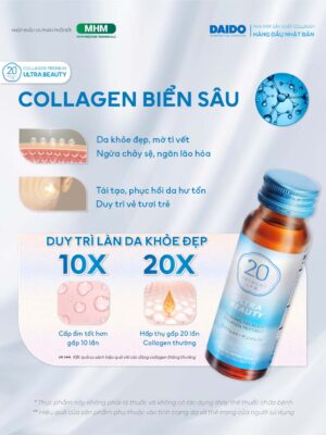 Nước Collagen Trẻ Hóa Đẹp Da Hatachi 20 Ultra Beauty Nhật Bản