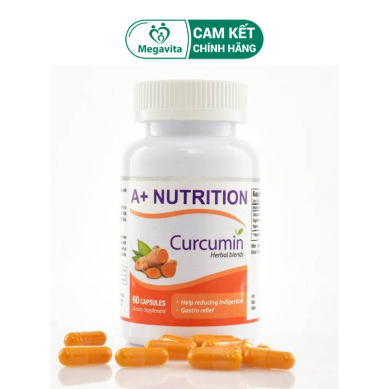 Viên Uống Hỗ Trợ Giảm Triệu Chứng Do Viêm Loét Dạ Dày A+ Nutrition Curcumin